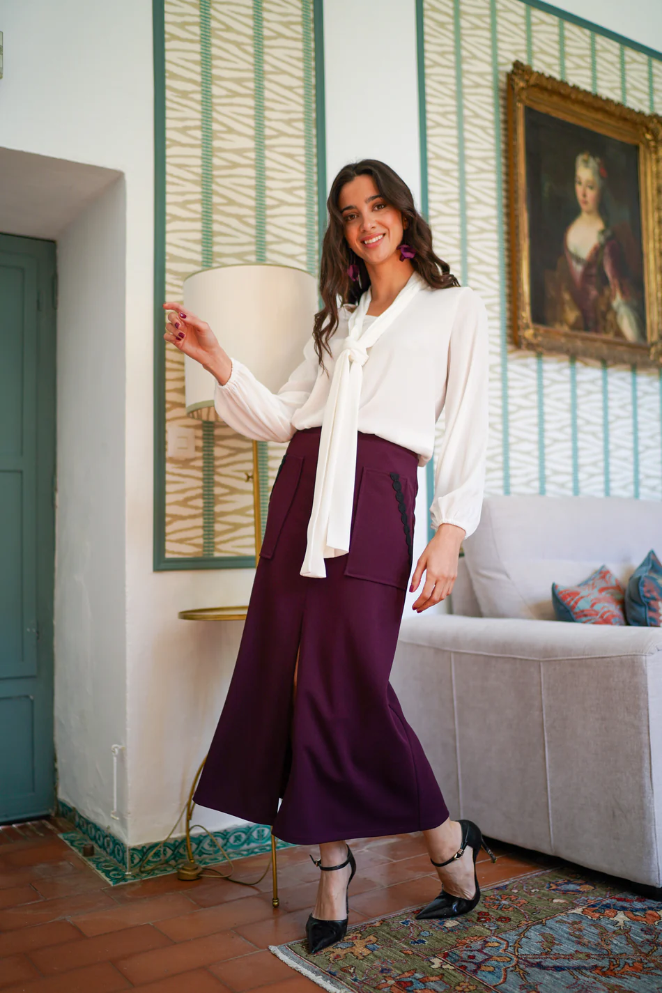 Falda bolsillos neocrep lisa